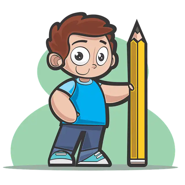 Chico joven con un lapiz | Logo dontesteo.com